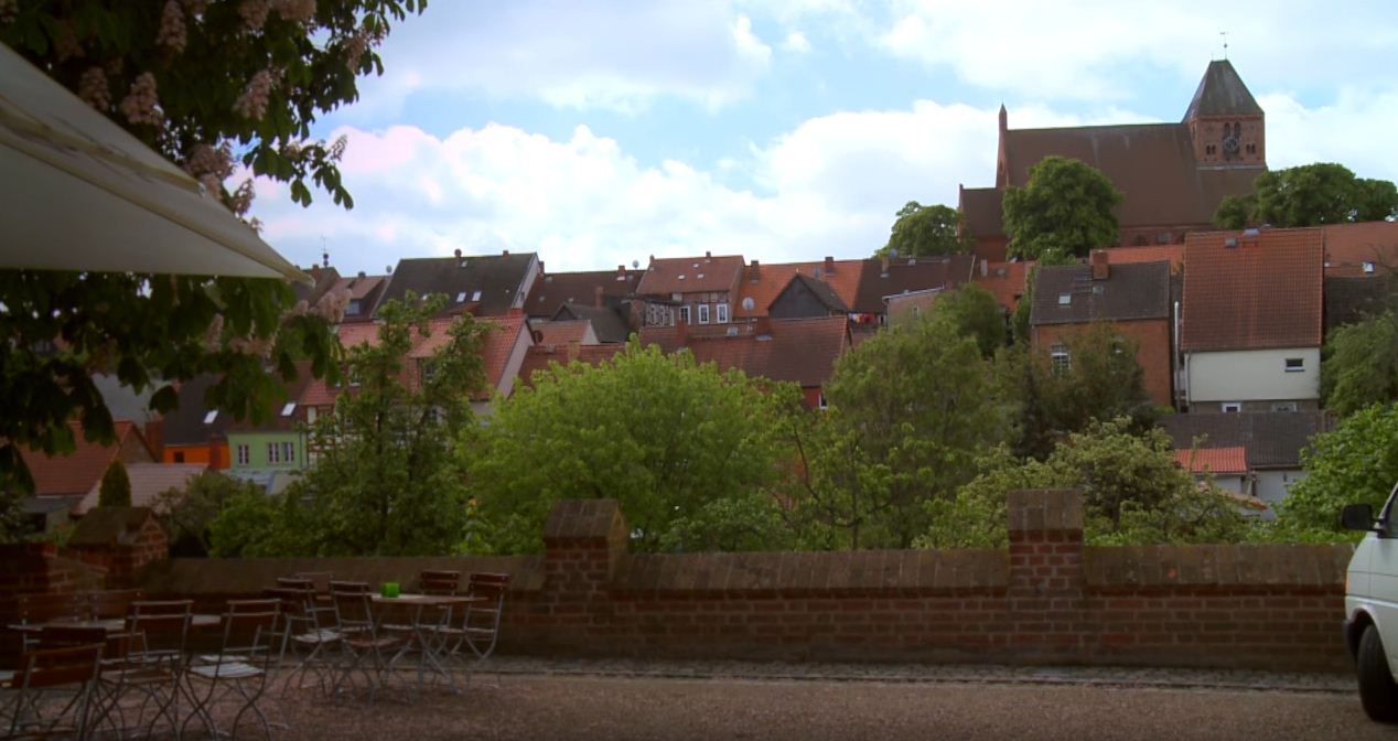 Ansicht der Stadt Penzlin mit Kirche Penzliner Runde