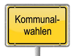 Kommunalwahlen Ortsschild